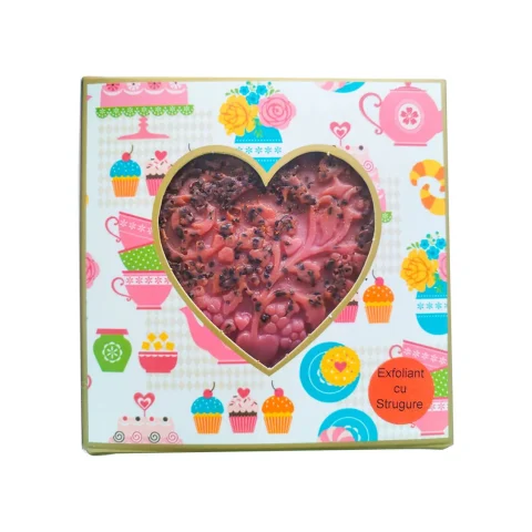 Săpun exfoliant cu sâmburi de struguri, glicerină și uleiuri vegetale