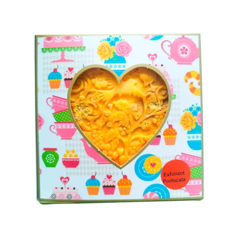 Săpun exfoliant cu coajă de portocală, glicerină și uleiuri vegetale