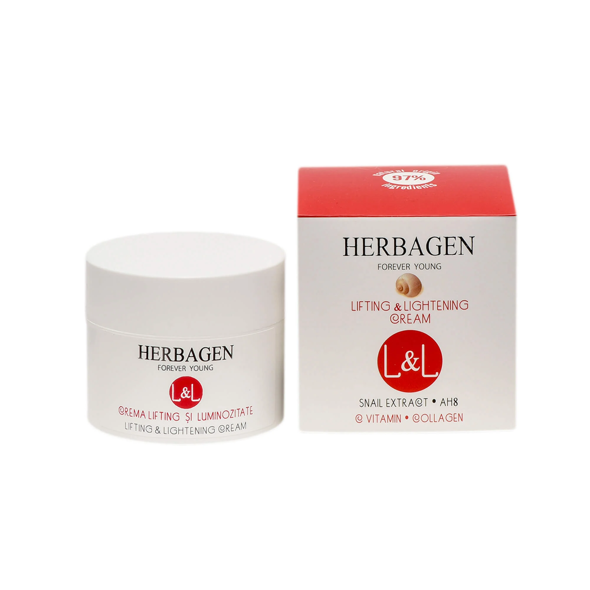 Cremă lifting și luminozitate cu extract de melc L&L