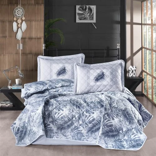 Clasy Quilted Bedspread Set, Double