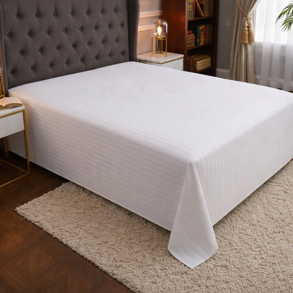 Cotton Damask Flat Sheet