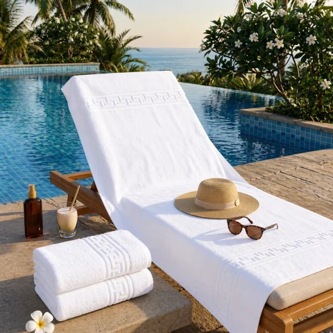 Greek Border Beach Towel