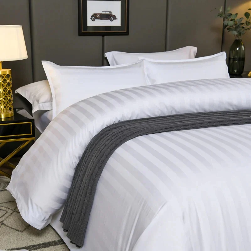 Hotel Line Cotton Damask Bedding Set