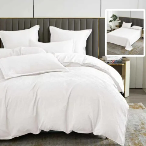 Natur Baroque Bedding Set with Fitted Sheet, 6 Pieces