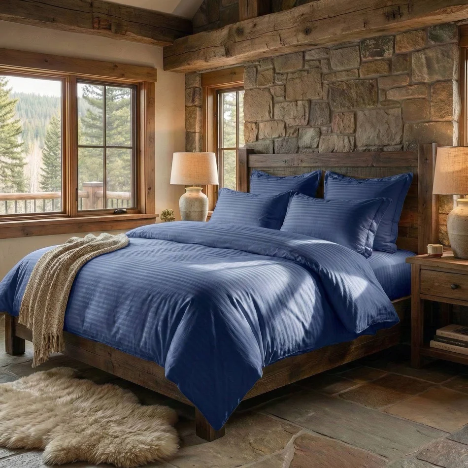 Poly-Cotton Damask Bedding Set, Single