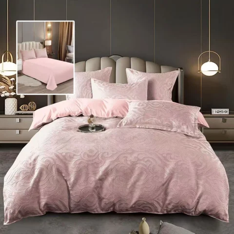 Poly-Cotton Jacquard Bedding Set