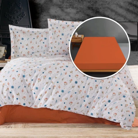 Ranforce Cotton Bedding Set with Universal Fitted Sheet