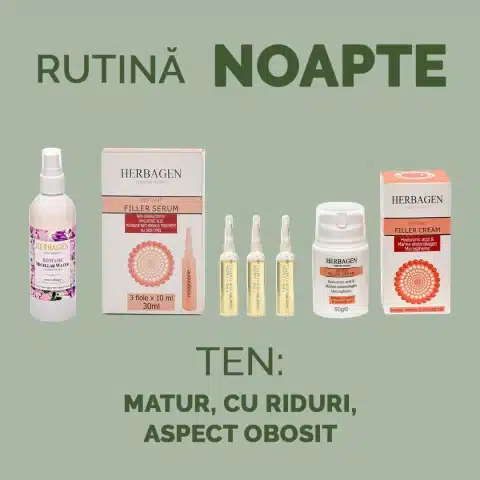 Rutină NOAPTE pentru ten matur, cu riduri și aspect obosit