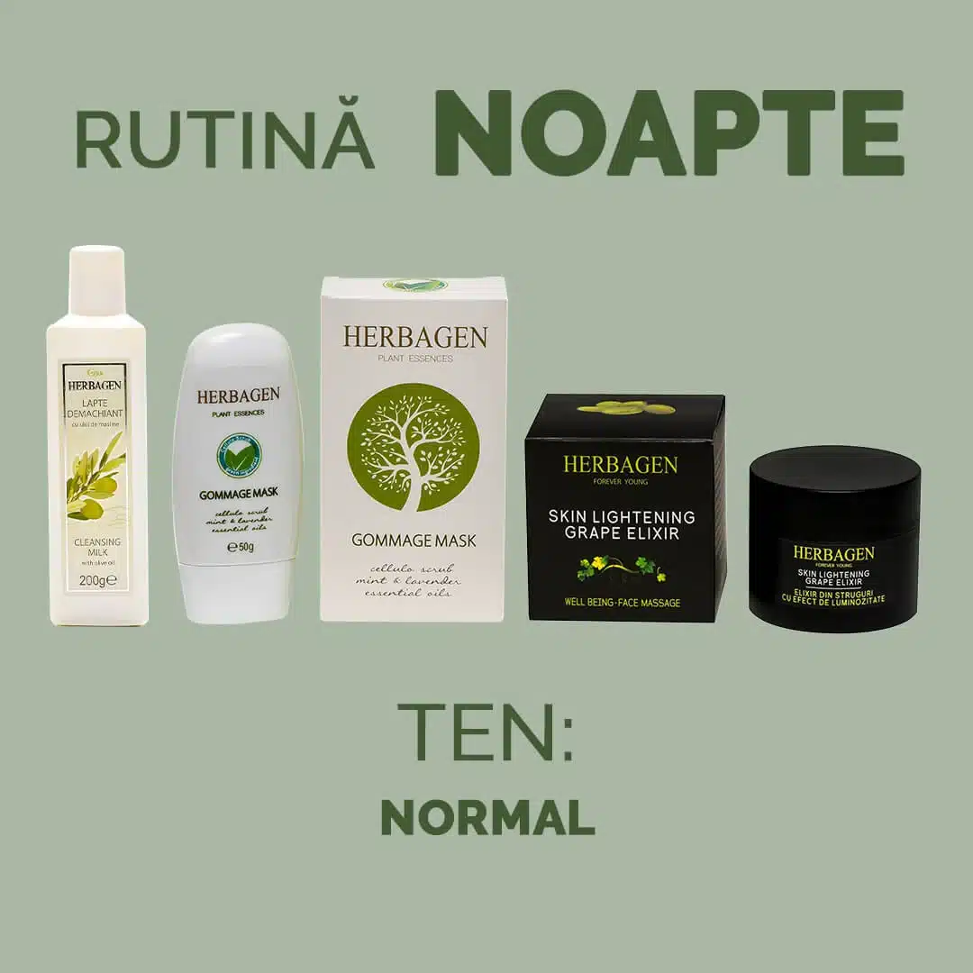 Rutină NOAPTE pentru ten normal
