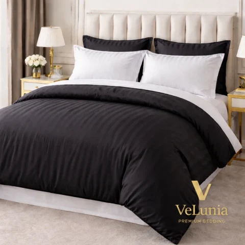 VeLunia Reverse Damask Bedding Set