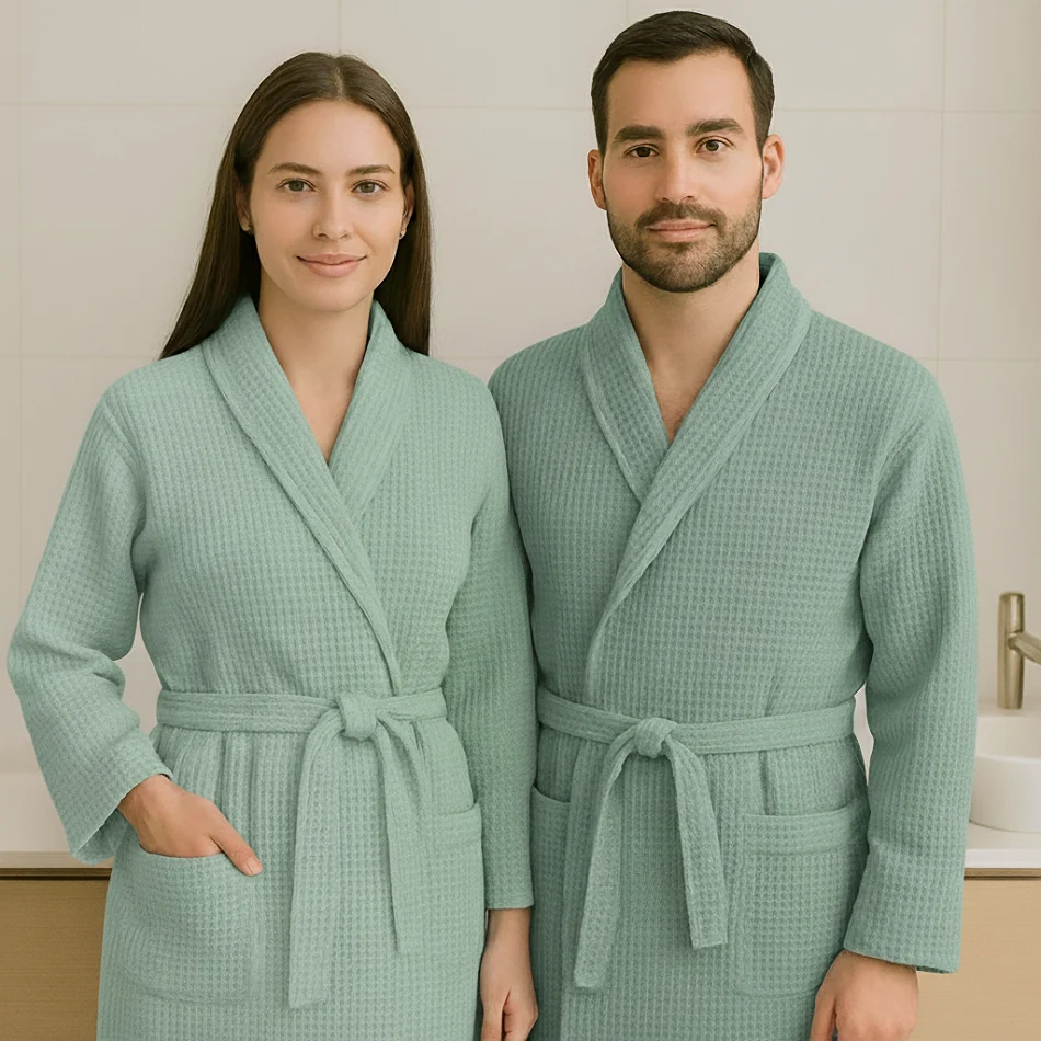 Waffle Cotton Bathrobe