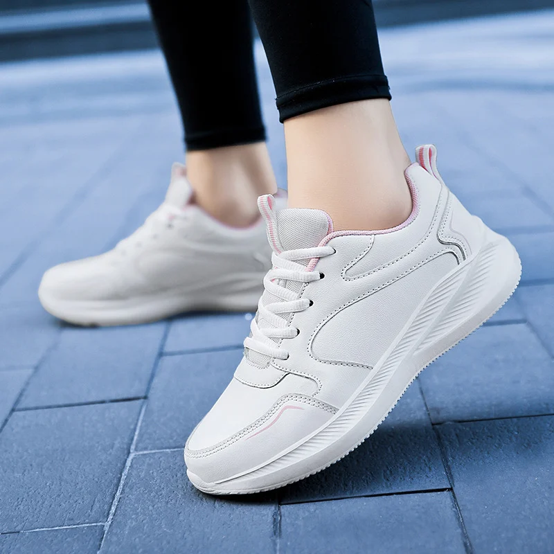 Women's Waterproof Leather Soft Bottom Casual Sneaker - imagine 4