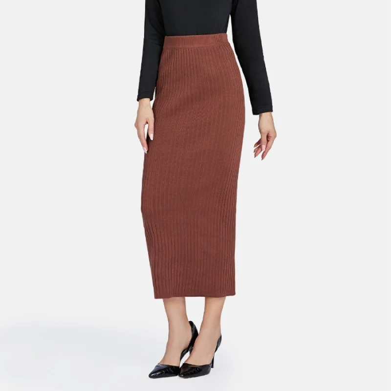 High-end Knitted Midi Skirt For Women - Image 9