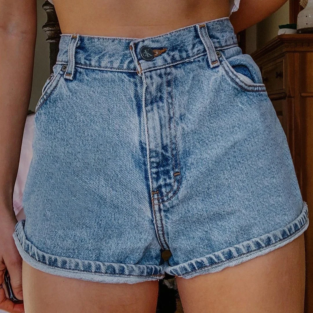 Women's Leisure Commute Style Shorts Denim - imagine 2