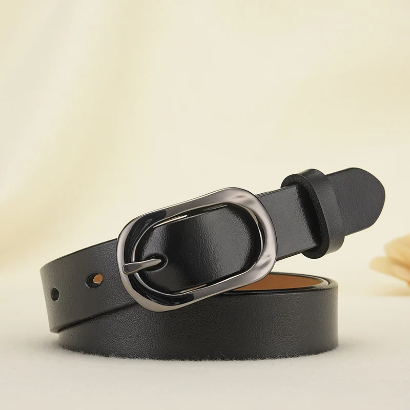 Women's Belts, Ladies' Genuine Leather Belts With Alloy Pin Buckle, Casual Decorative Luxury Belts