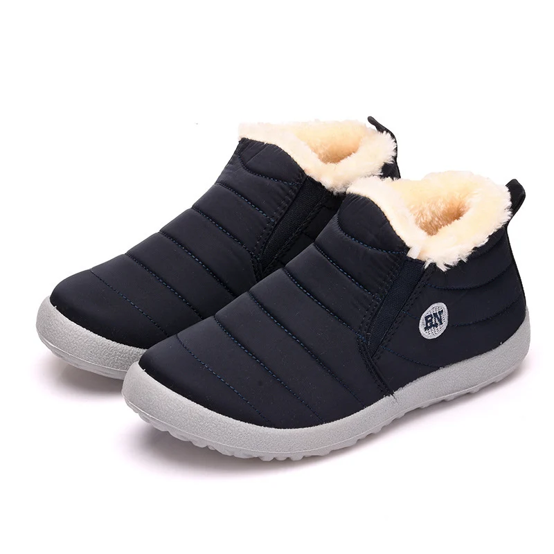 Unisex Keeping Warm Ankle Boots Men Winter Snow Boots Shoes Women Man Waterproof Lightweight Flat Plus Size Shoe - imagine 10