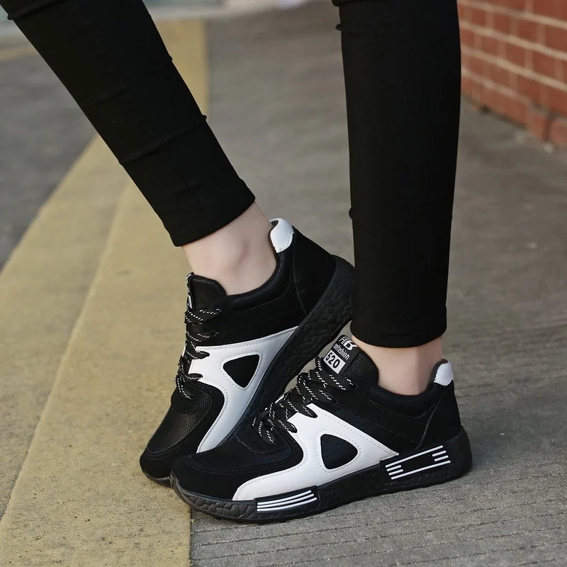 Women's Sports Shoes Casual Shoes Forrest Shoes Students Breathable Board Shoes Thick Soles Running Shoes - Image 2