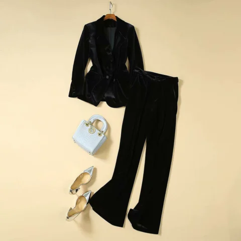 Women's Velvet professional suit high-end