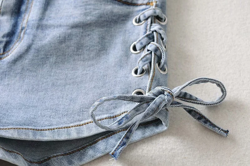 Women's Bow Denim Shorts - imagine 3