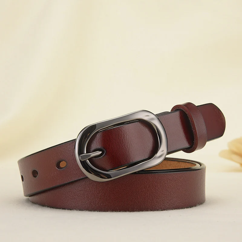 Women's Belts, Ladies' Genuine Leather Belts With Alloy Pin Buckle, Casual Decorative Luxury Belts - imagine 9