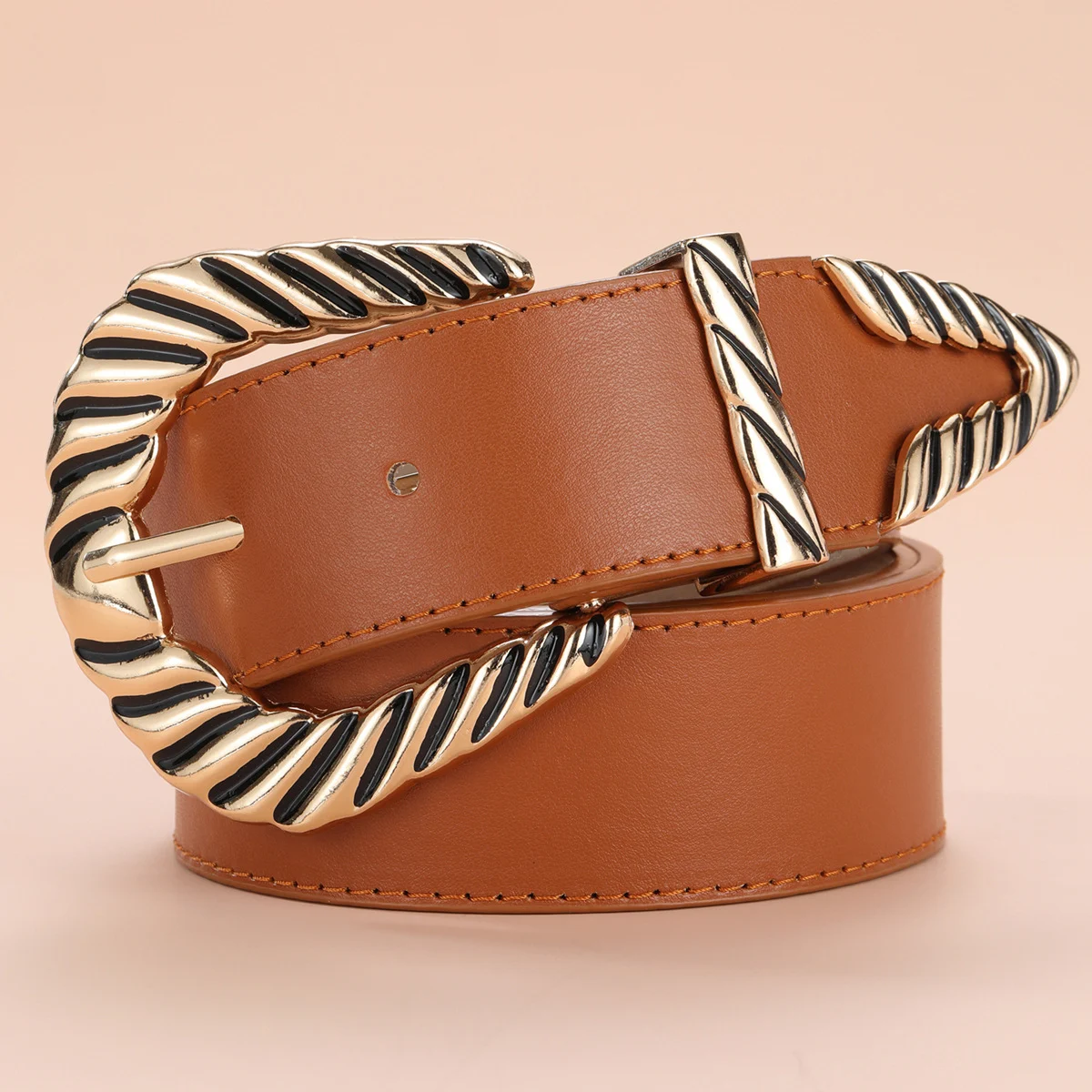 Women's Leather Jeans Belt – Casual All-Matching Fashion Belt - imagine 3