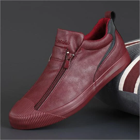 Double Zipper Casual Men Board Shoes - Image 2