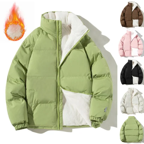 Unisex Plush Fleece Winter Jacket - Oversized Warm Couples Teddy Coat