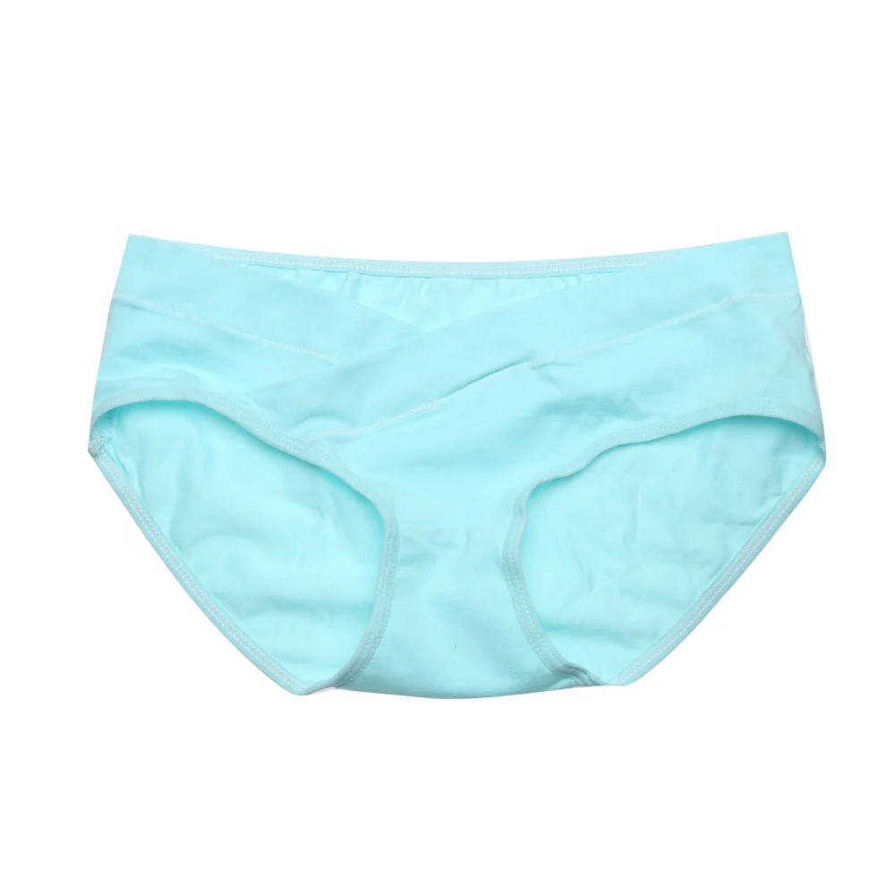 Women's Soft Cotton Belly Support Panties for Pregnant, Maternity Breathable V-Shaped Low Waist Panty - imagine 7