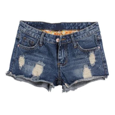 Women's Torn Denim Shorts