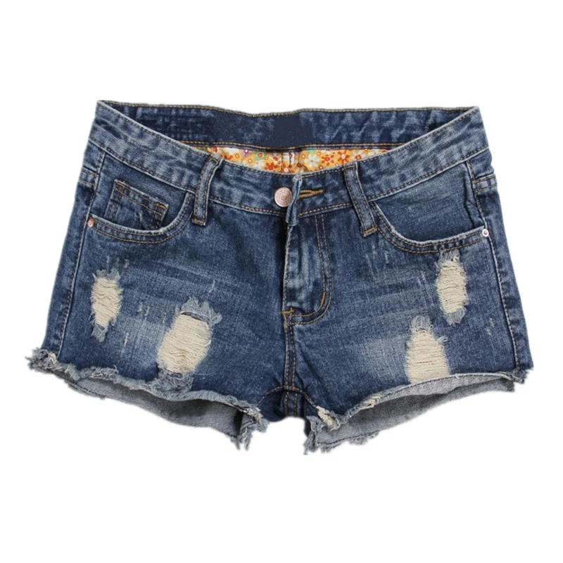 Women's Torn Denim Shorts