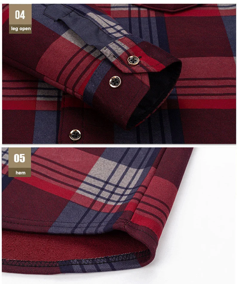 Men's Winter Warm Velvet-Lined Shirt - Image 2