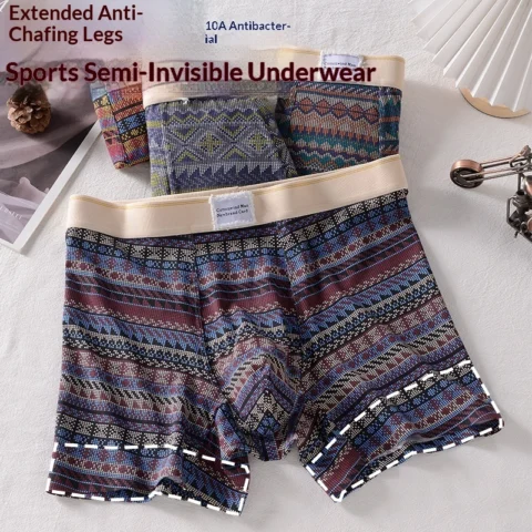 10A Mens Breathable Antibacterial, Trendy Cotton Underwear For Sports
