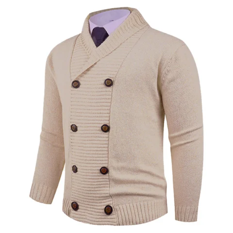 Stylish Casual Double-breasted Cardigan For Young People
