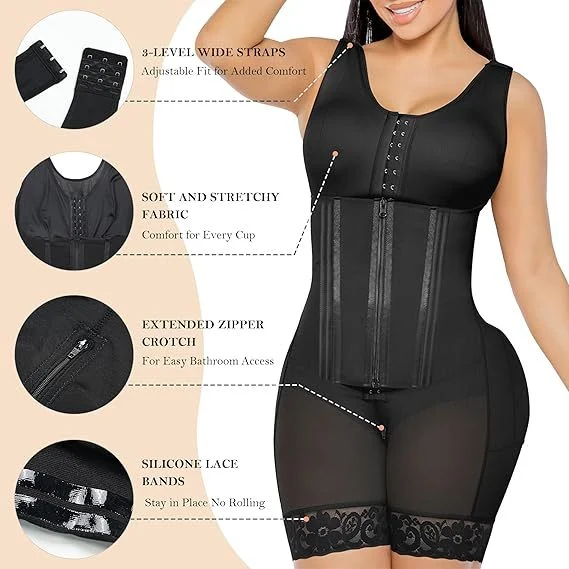 Overbust Fajas Colombianas Shapewear For Women Tummy Control Body Shaper Girdles Post Surgery Compression Garment - Image 6