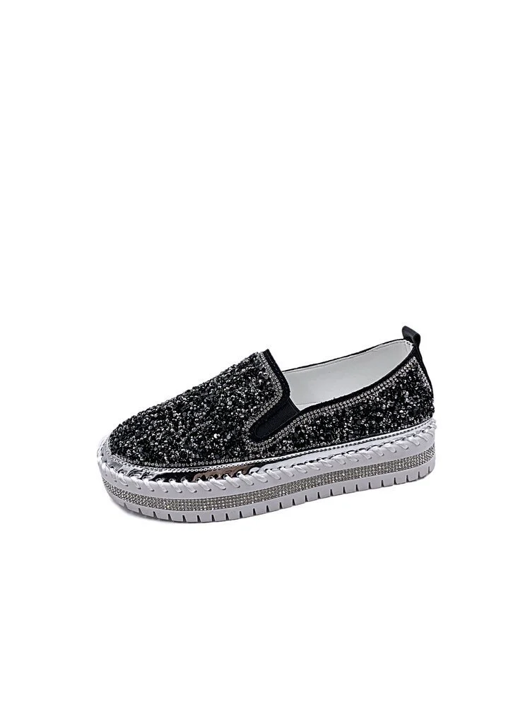 Women's Casual single shoes flat bottom wild spot loafers - imagine 2