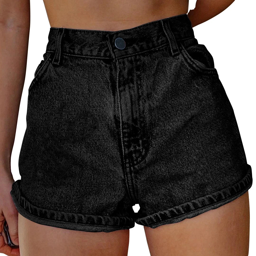Women's Leisure Commute Style Shorts Denim - imagine 5