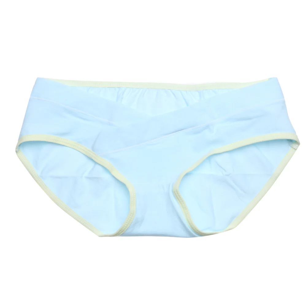 Women's Soft Cotton Belly Support Panties for Pregnant, Maternity Breathable V-Shaped Low Waist Panty - imagine 10