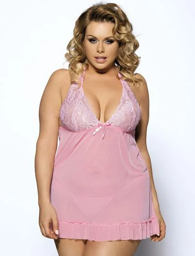 Women's Sexy Lingerie Big Code 6XL Sleepwear Sleepdress - imagine 3