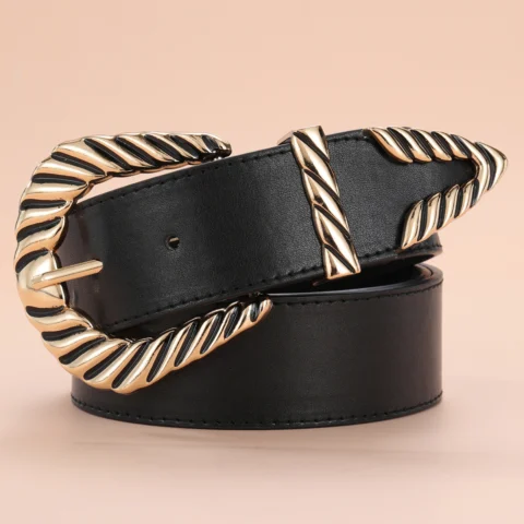 Women's Leather Jeans Belt – Casual All-Matching Fashion Belt