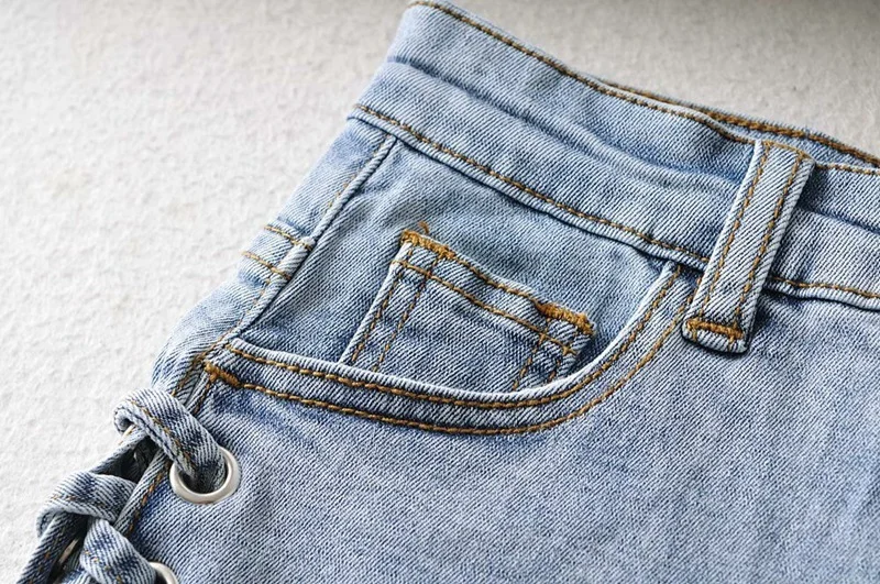 Women's Bow Denim Shorts - imagine 5