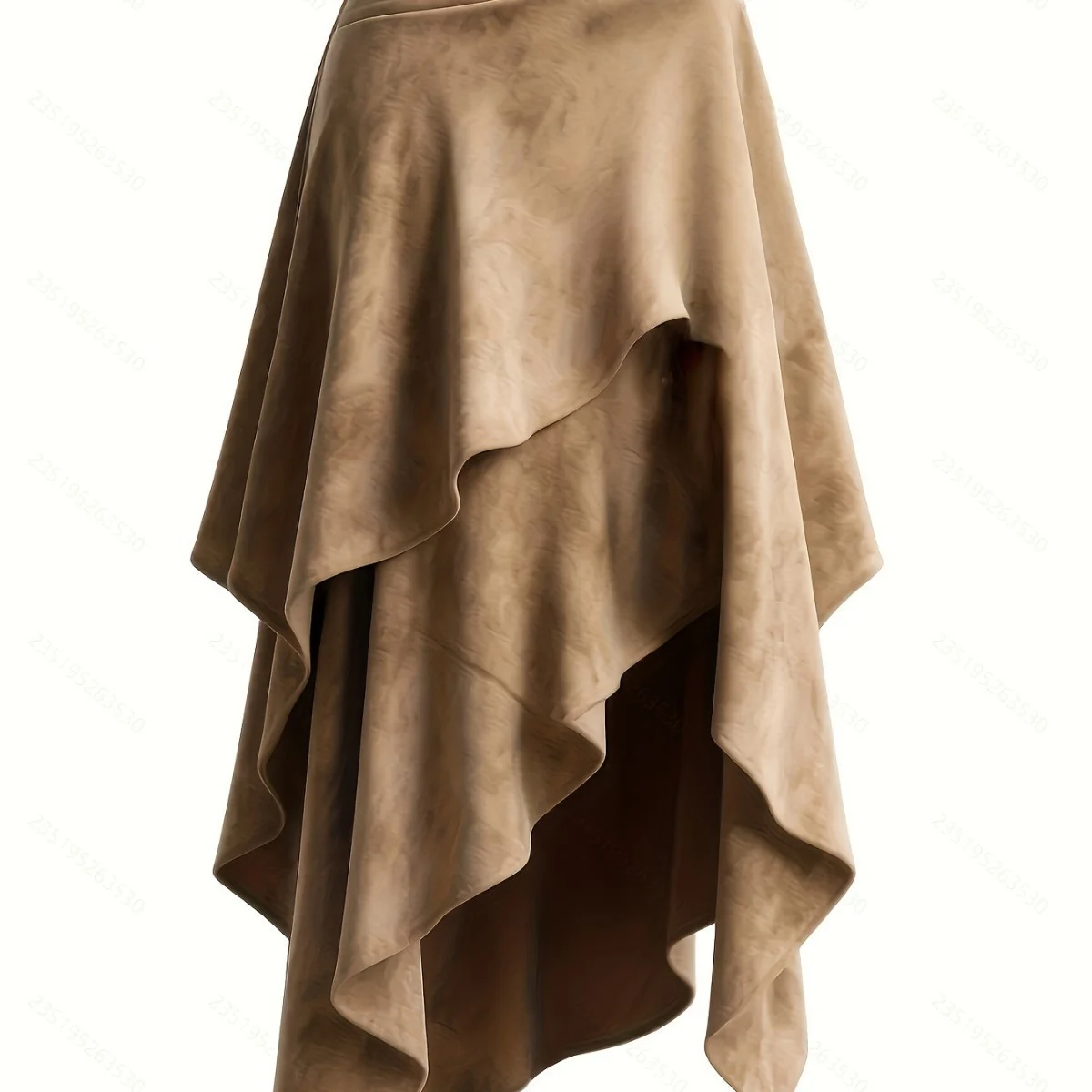 Irregularly Designed Suede Skirt For Women - Image 5
