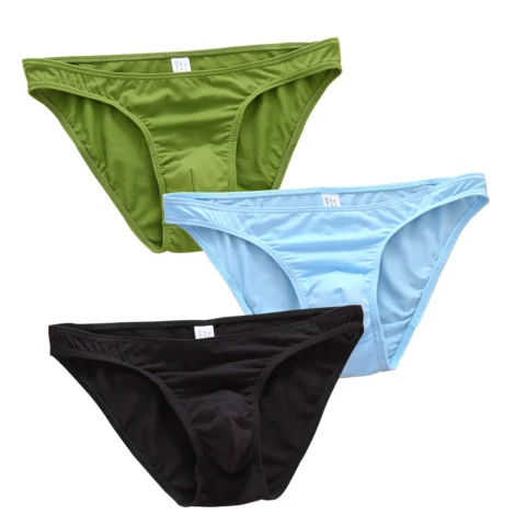 Men's Pure Cotton Lingerie Briefs - 3D Breathable & Sweat Absorbing Underwear