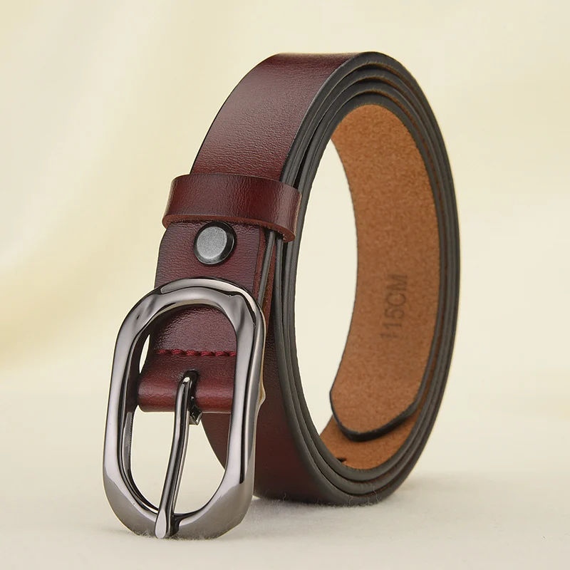 Women's Belts, Ladies' Genuine Leather Belts With Alloy Pin Buckle, Casual Decorative Luxury Belts - imagine 6