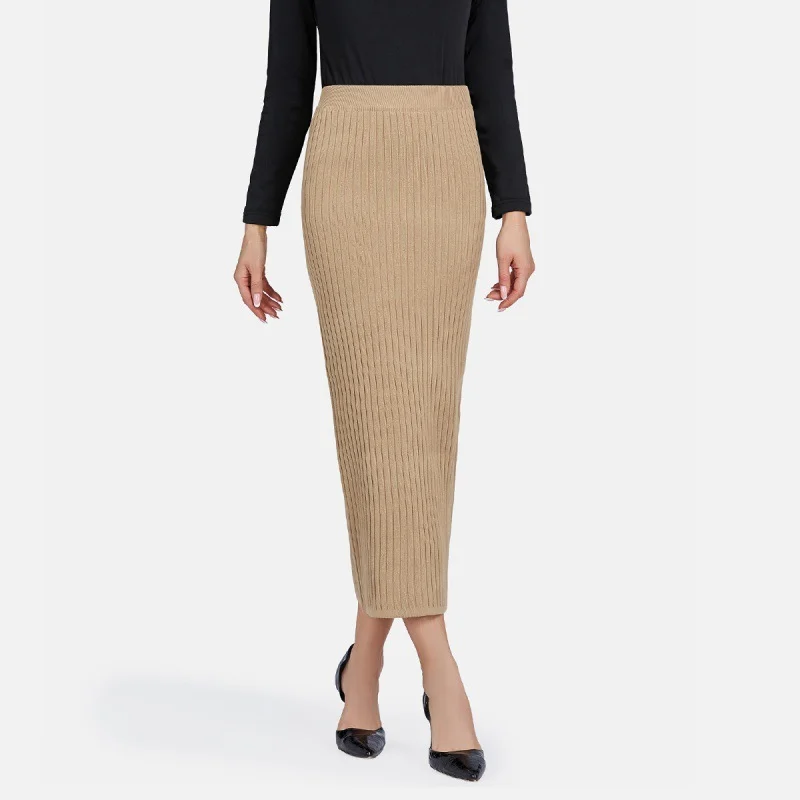 High-end Knitted Midi Skirt For Women - Image 4