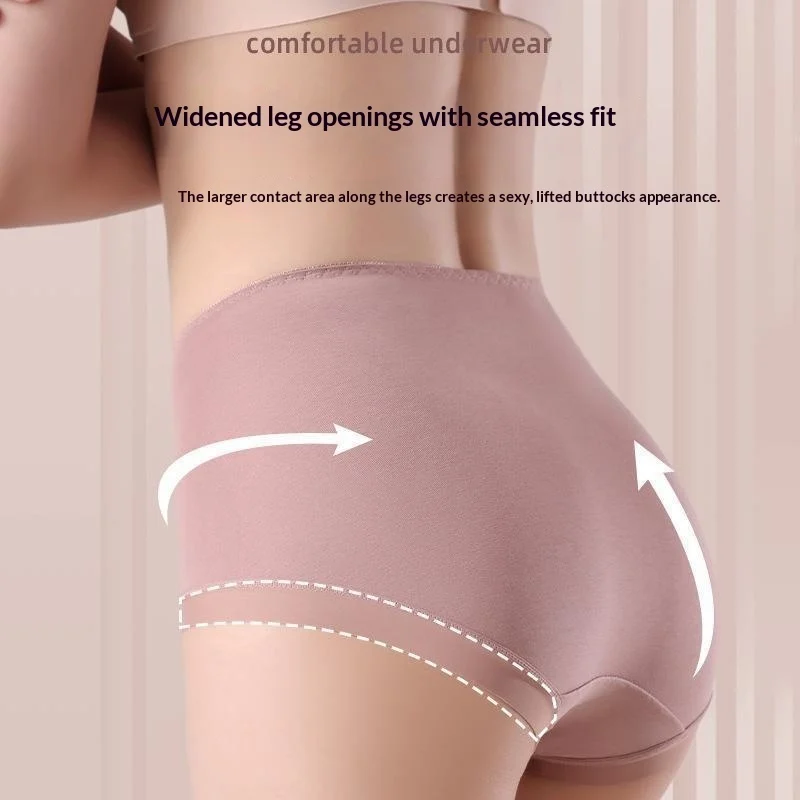 Women's Mid-to-high-rise Tummy-control Lace 50-count Long-staple Cotton Panties - Image 3